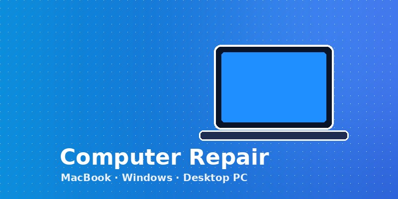 Computer and laptop repair in Modesto — MacBook, Windows and desktop PC